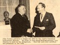 John Keane presents a cheque to the club, 1959